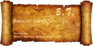 Barczi Teréz névjegykártya