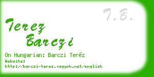 terez barczi business card